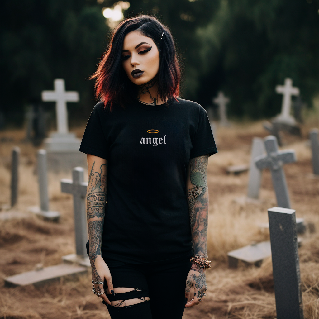 Angel Embroidered Shirt