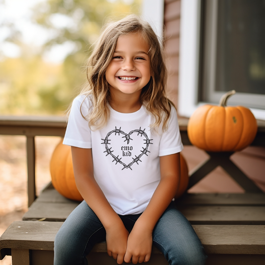 Emo Kid Barbed Wire Heart Shirt