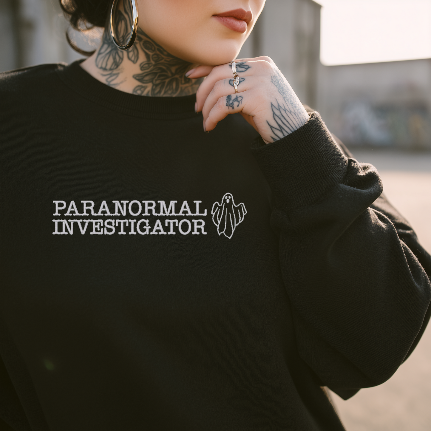 Paranormal Investigator Embroidered Sweater