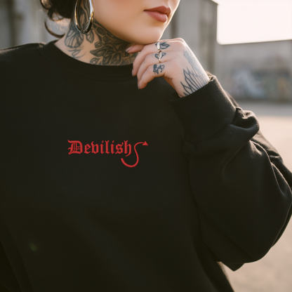Devilish Embroidered Sweater