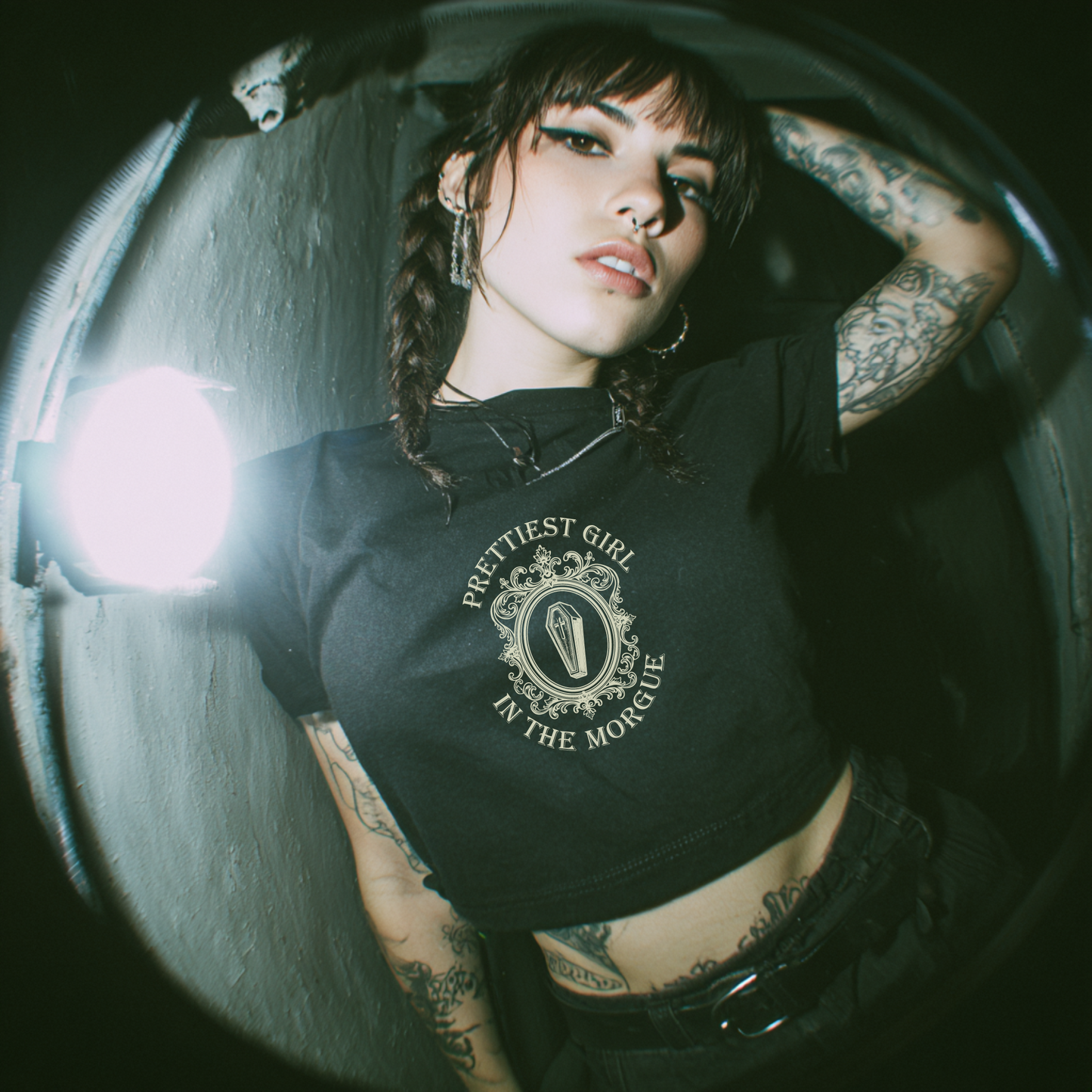 Prettiest Girl in the Morgue Crop Top