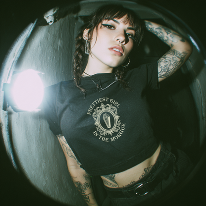 Prettiest Girl in the Morgue Crop Top