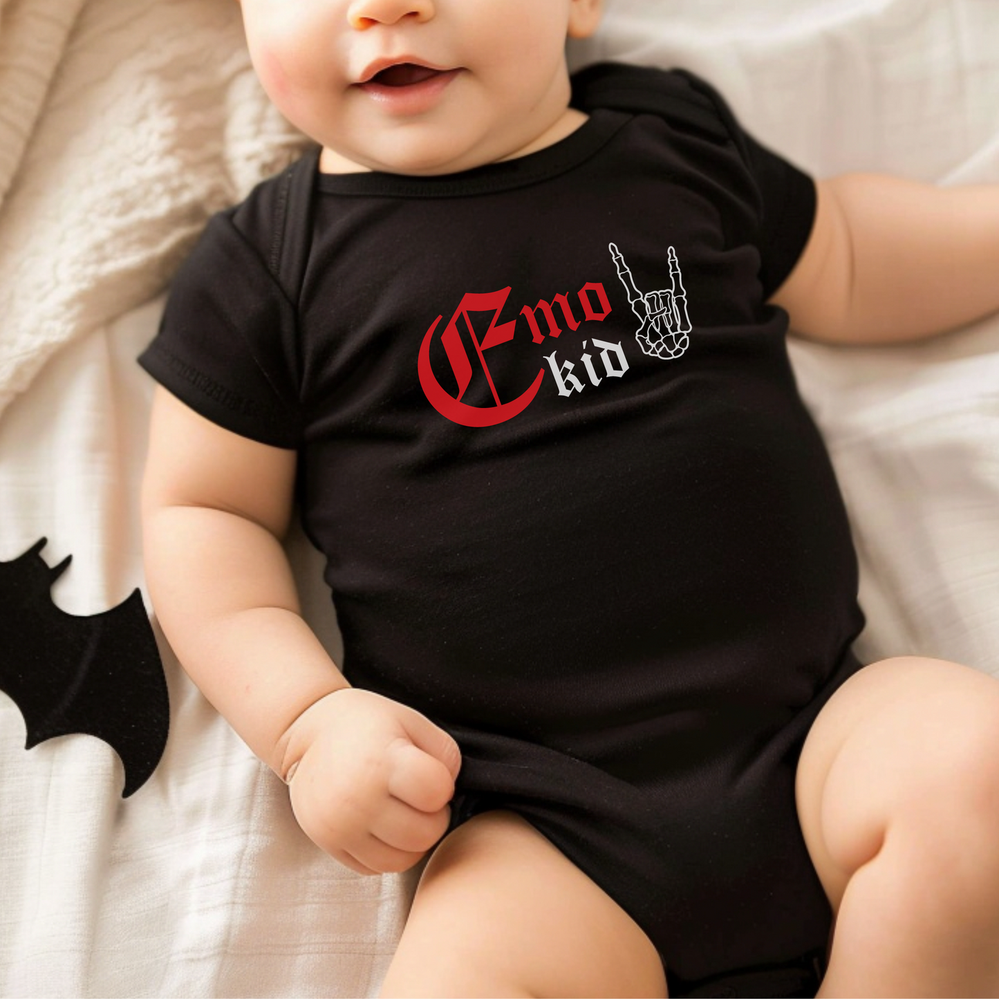 Emo Kid Skeleton Onesie