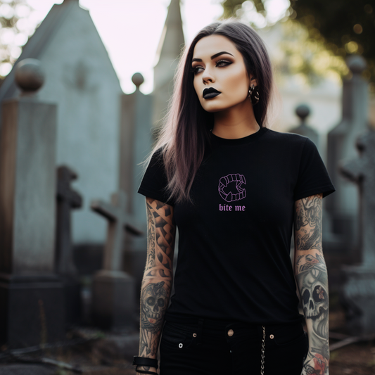 Bite Me Embroidered Shirt