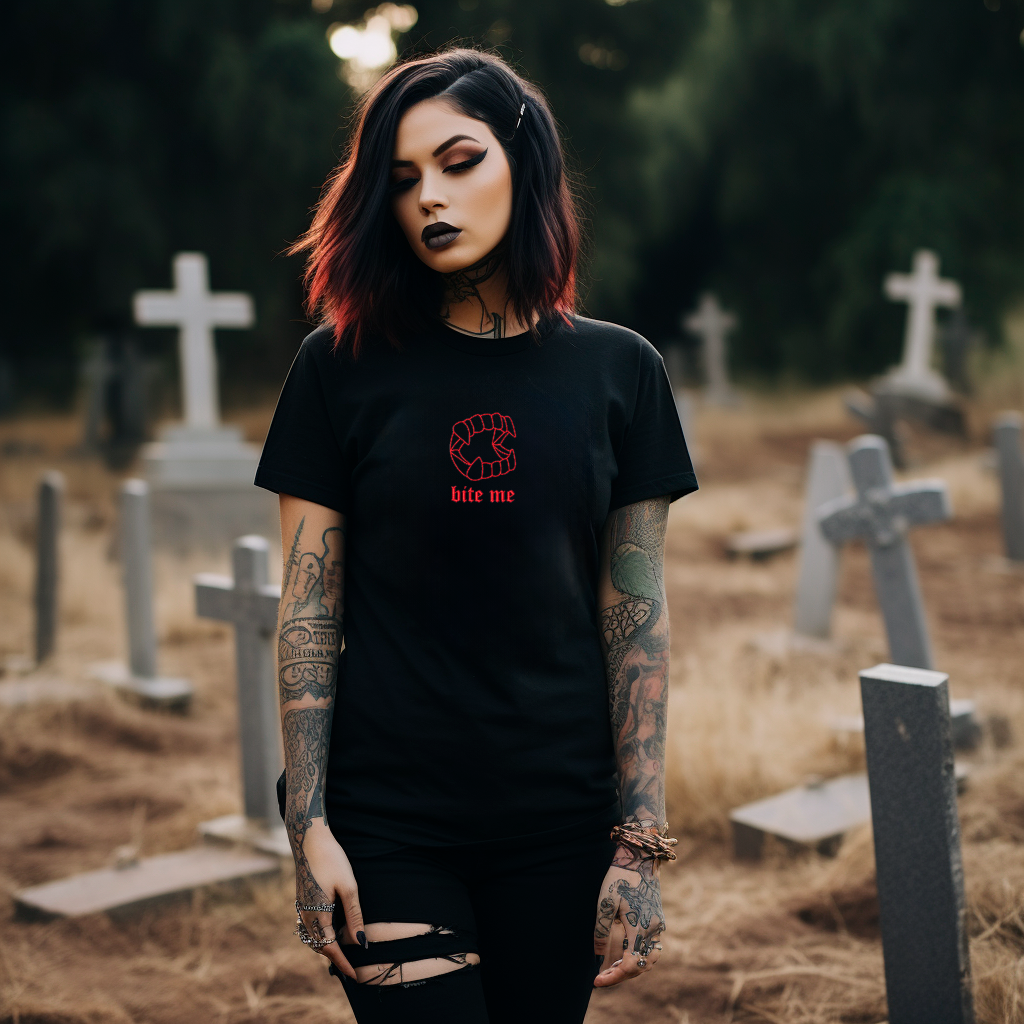 Bite Me Embroidered Shirt