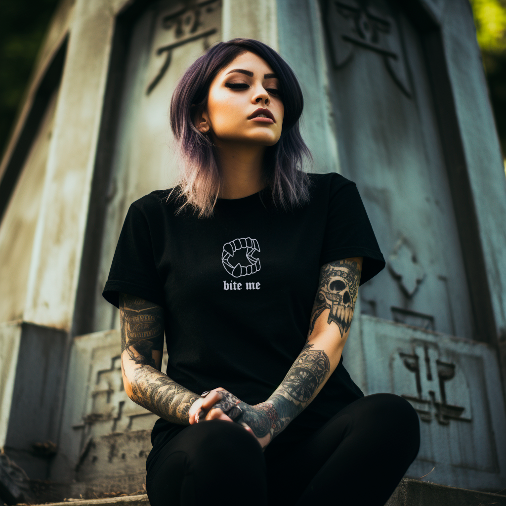 Bite Me Embroidered Shirt
