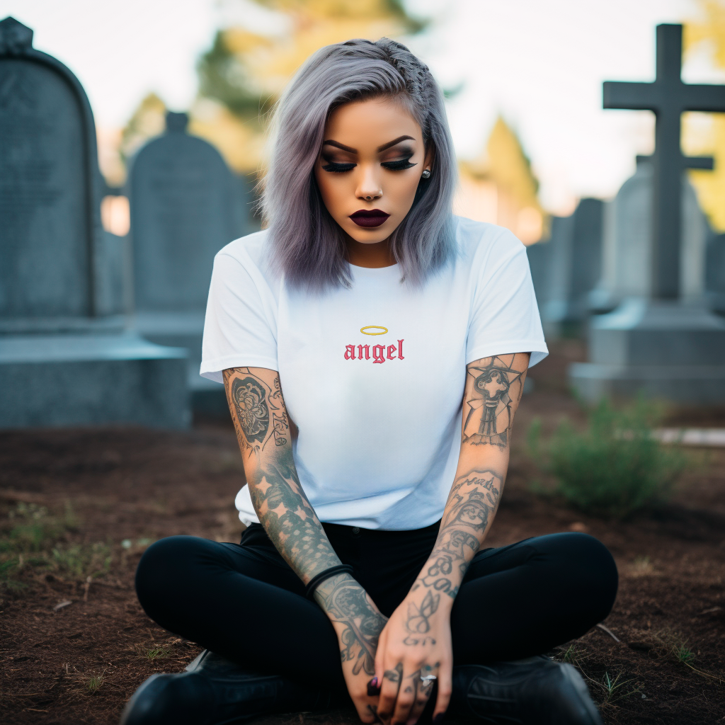 Angel Embroidered Shirt